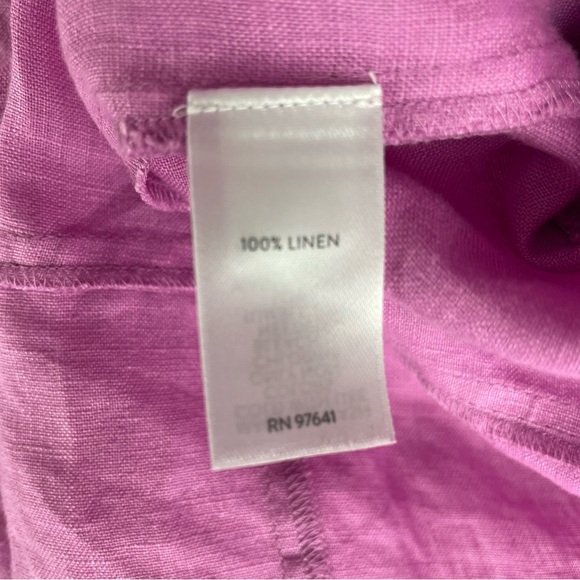 J. Jill Love Linen Pintucked Linen Shift  Dress Lavender Camilla Pink Size XS - Picture 12 of 15